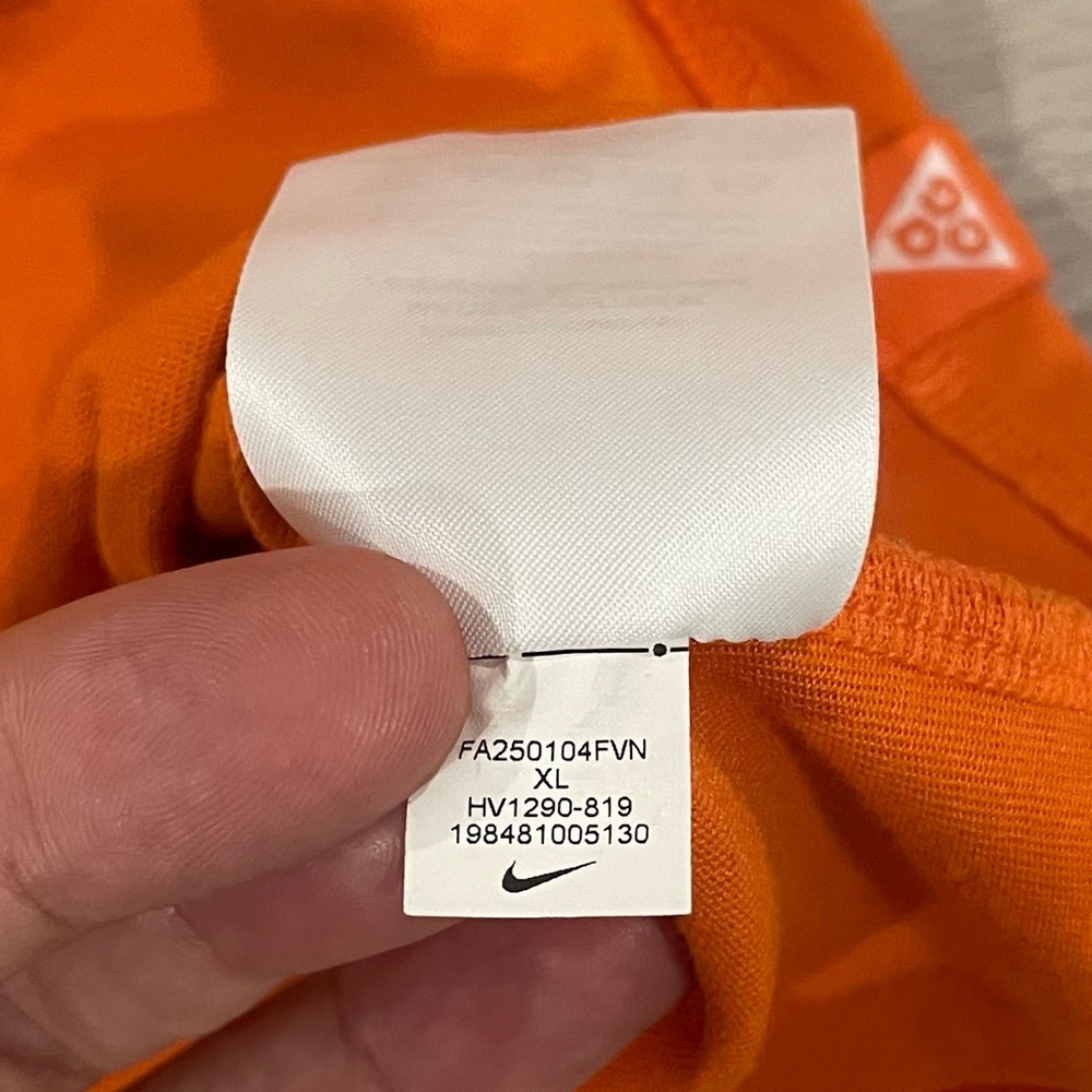Nike ACG OC Scorpion Shirt Safety Orange HV1290-819 Men’s Size XL - Picture 5 of 8